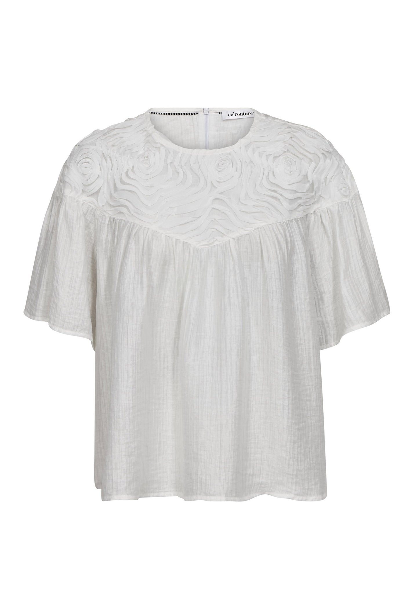 TassyCC Flower SS Blouse 4000-White - 45072