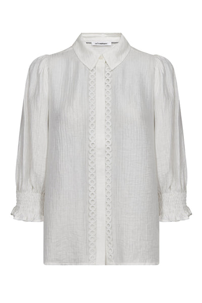 TassyCC Lace SS Shirt 4000-White - 45073 Thumbnail