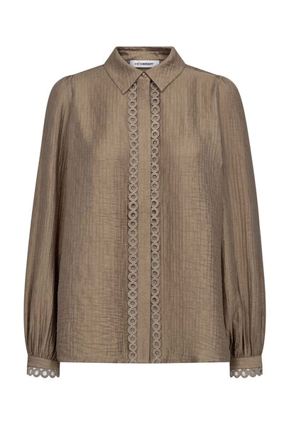 TassyCC Lace Shirt 2006-Taupe - 45014 Thumbnail