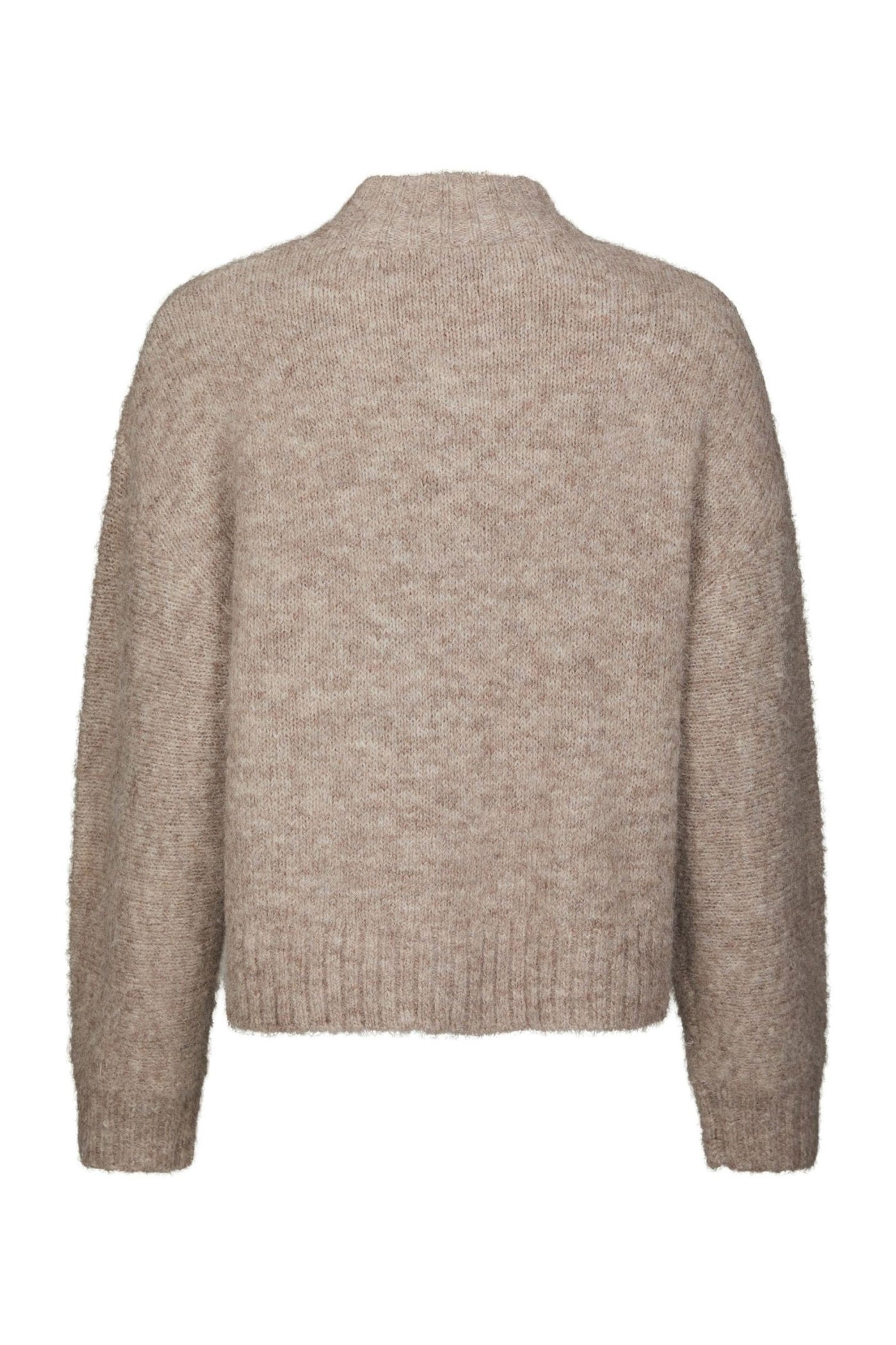Taura Fluffy Knit Cardigan BEIGE MELANGE - 165103