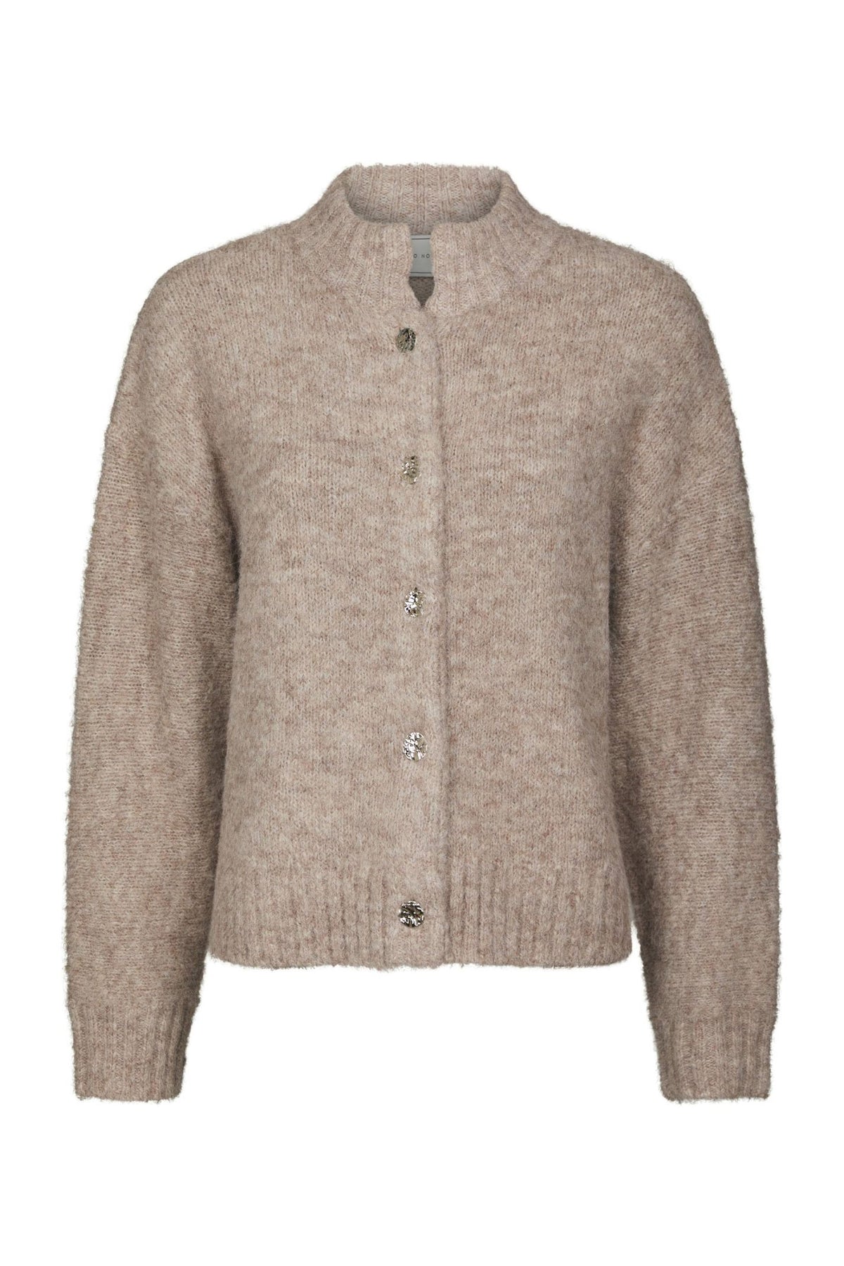 Taura Fluffy Knit Cardigan BEIGE MELANGE - 165103