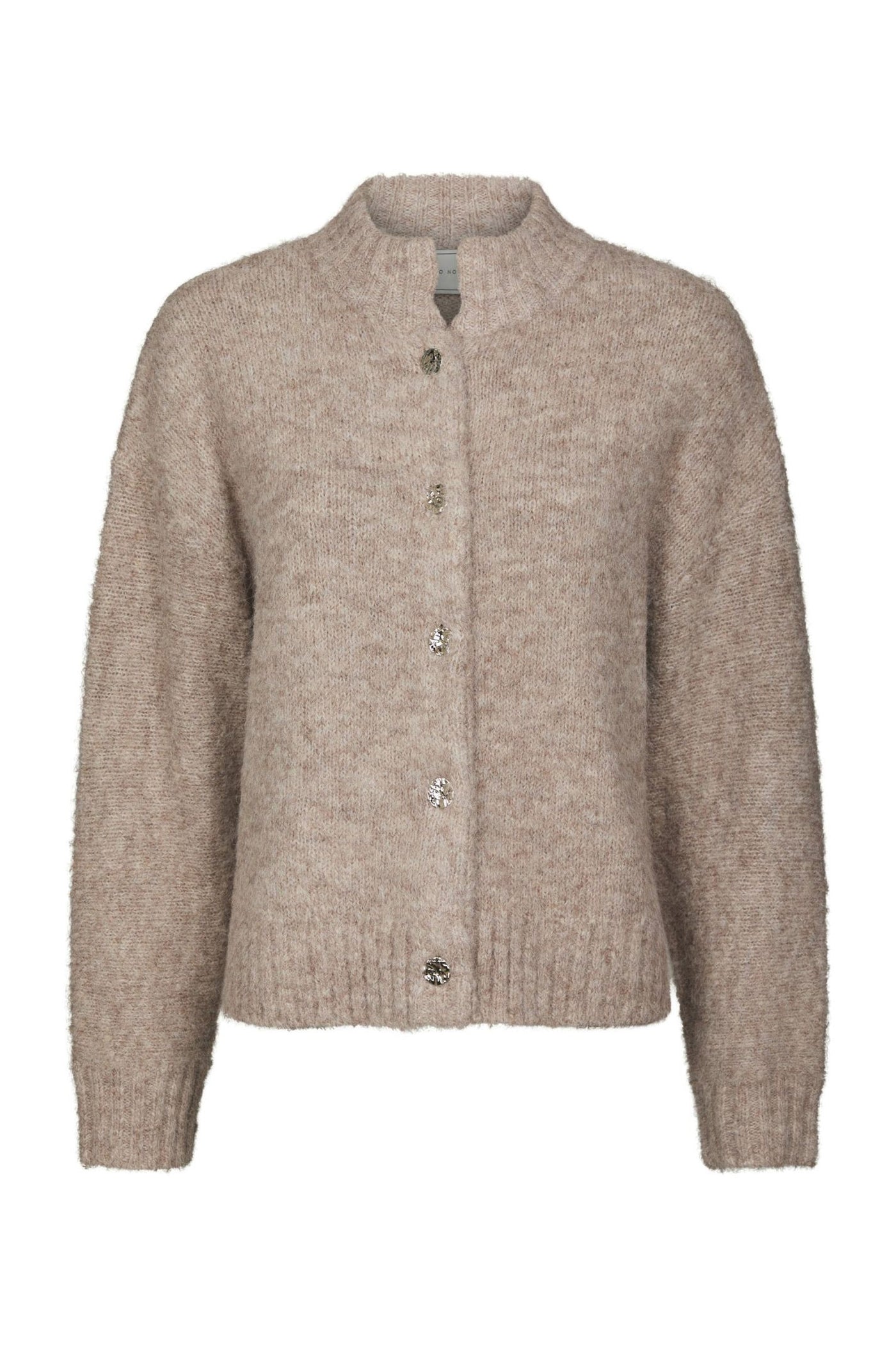 Taura Fluffy Knit Cardigan BEIGE MELANGE - 165103