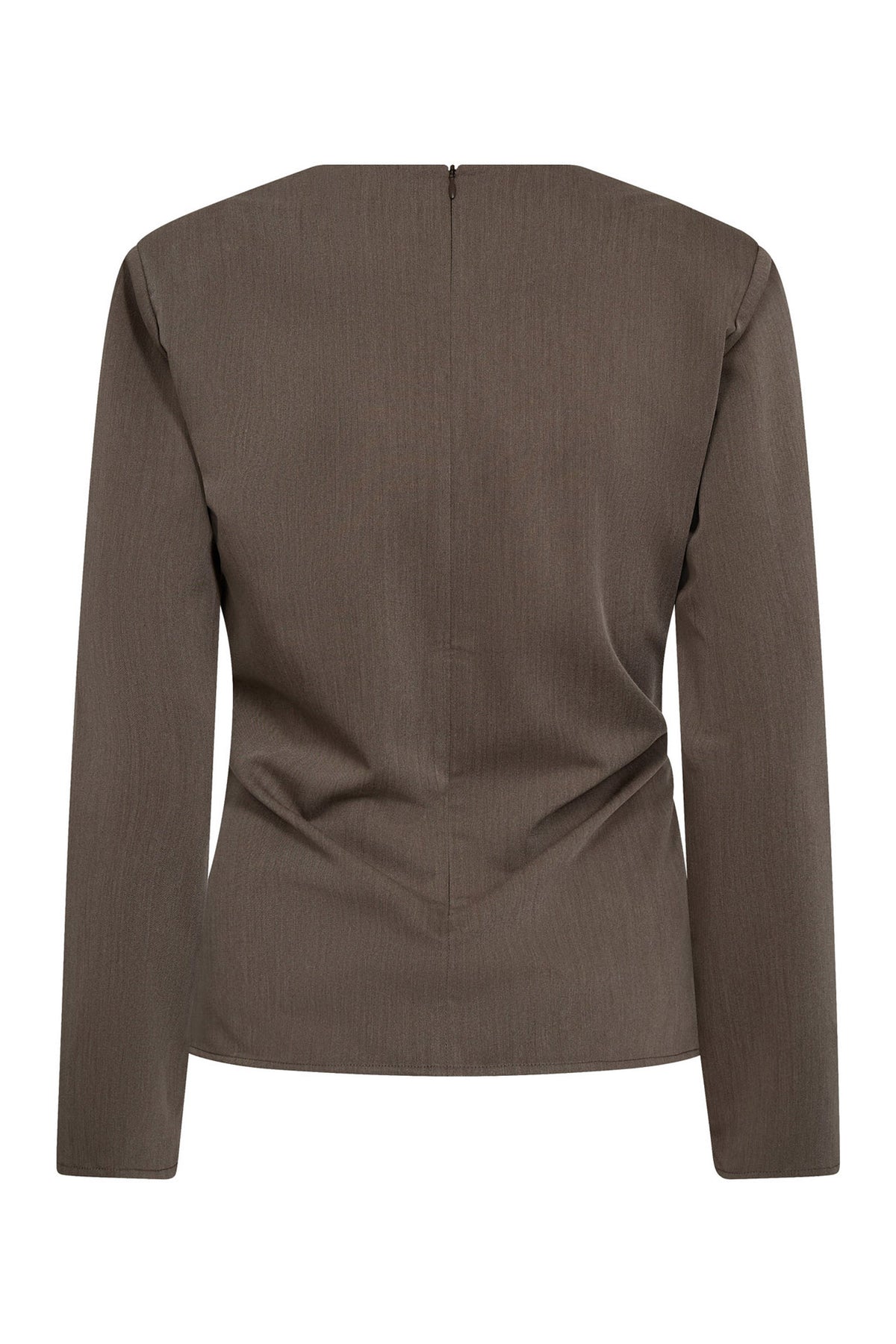 TengaCC Pleat Blouse 154-Walnut - 45043