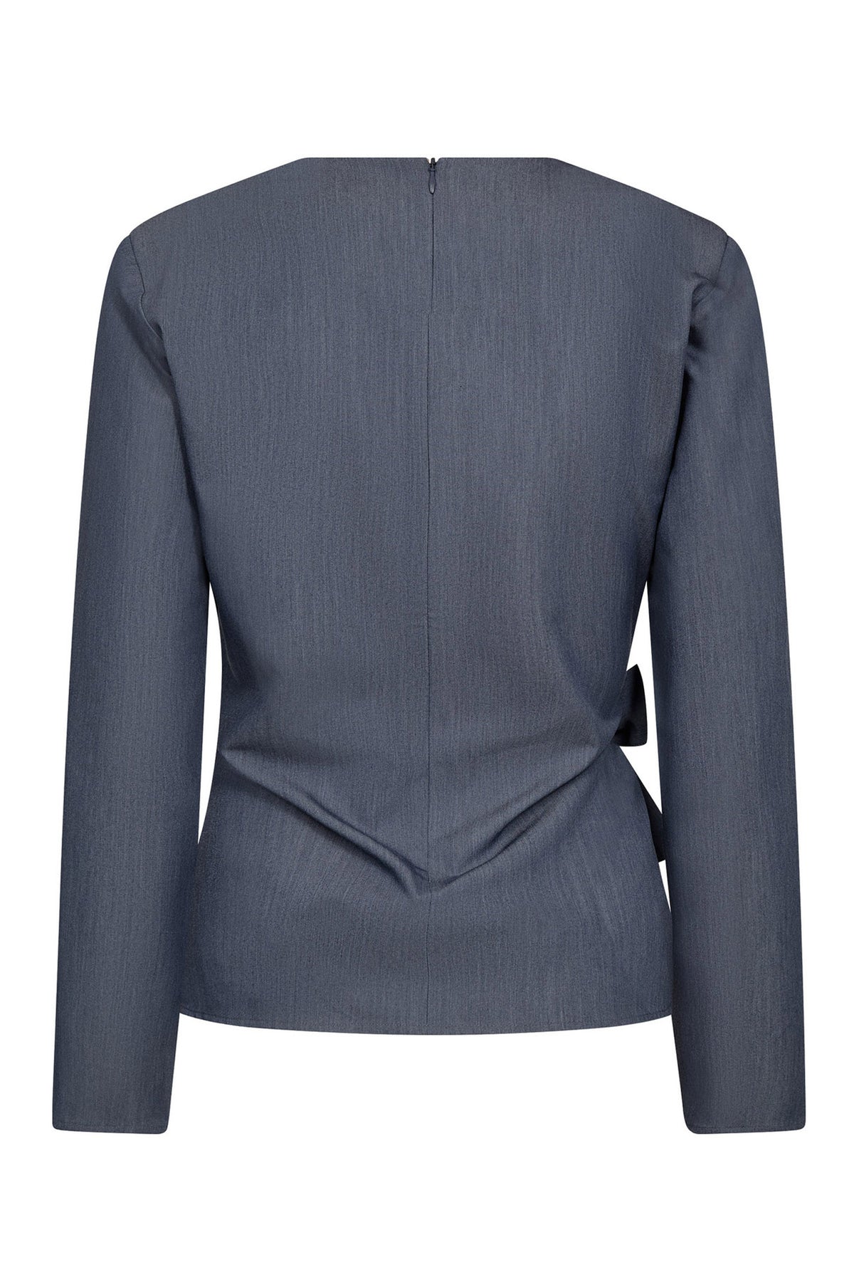 TengaCC Pleat Blouse 586-Dusty Blue - 45043