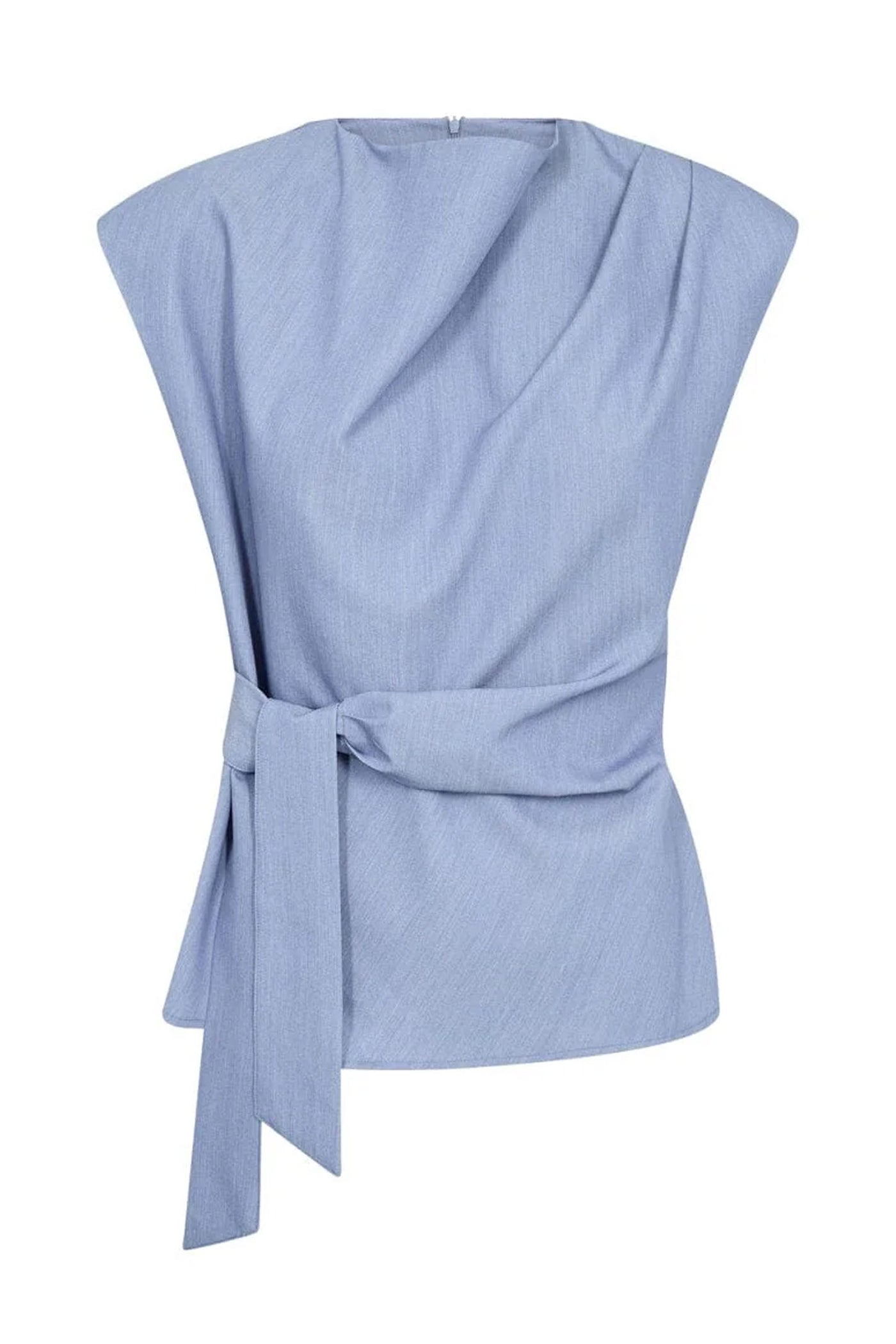 TennyCC Pleat Top 552-Denim blue - 45198