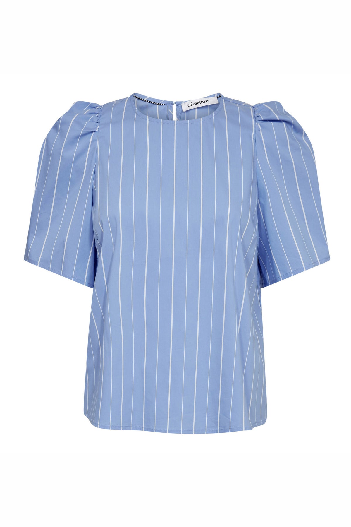 TeranCC Stripe SS Blouse 23-Pale Blue - 45076