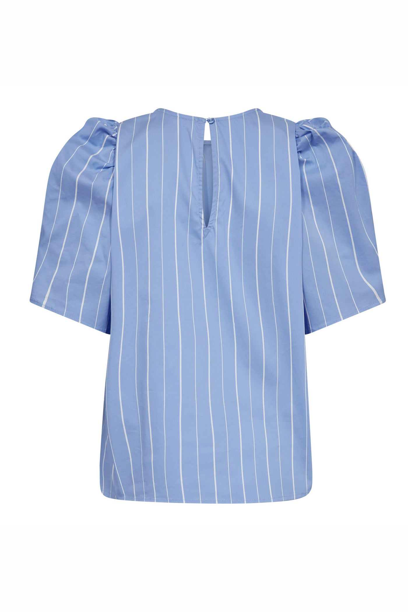 TeranCC Stripe SS Blouse 23-Pale Blue - 45076
