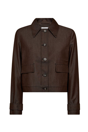 TerryCC Denim Jacket 145-Dark Brown - 30325