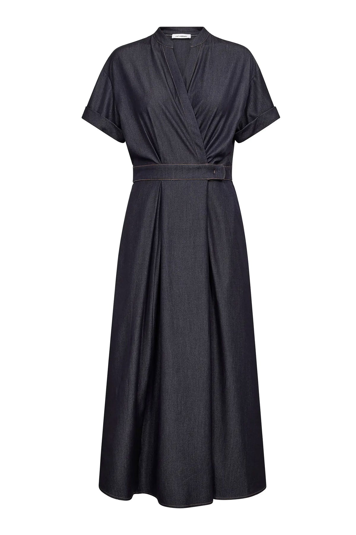 TerryCC Wrap SS  Dress 40007-Navy - 500423