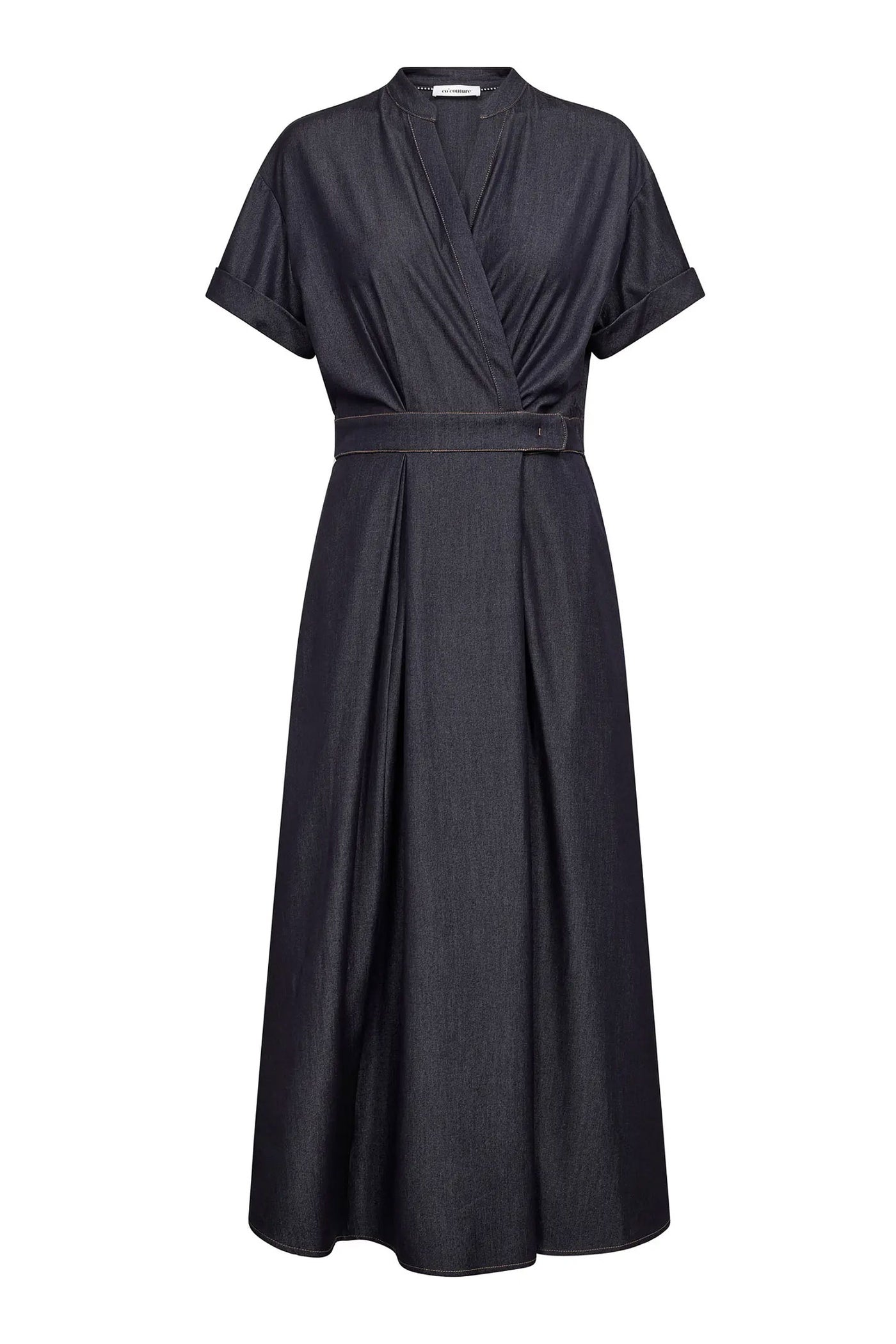 TerryCC Wrap SS  Dress 40007-Navy - 500423