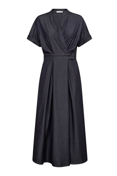 TerryCC Wrap SS  Dress 40007-Navy - 500423 Thumbnail