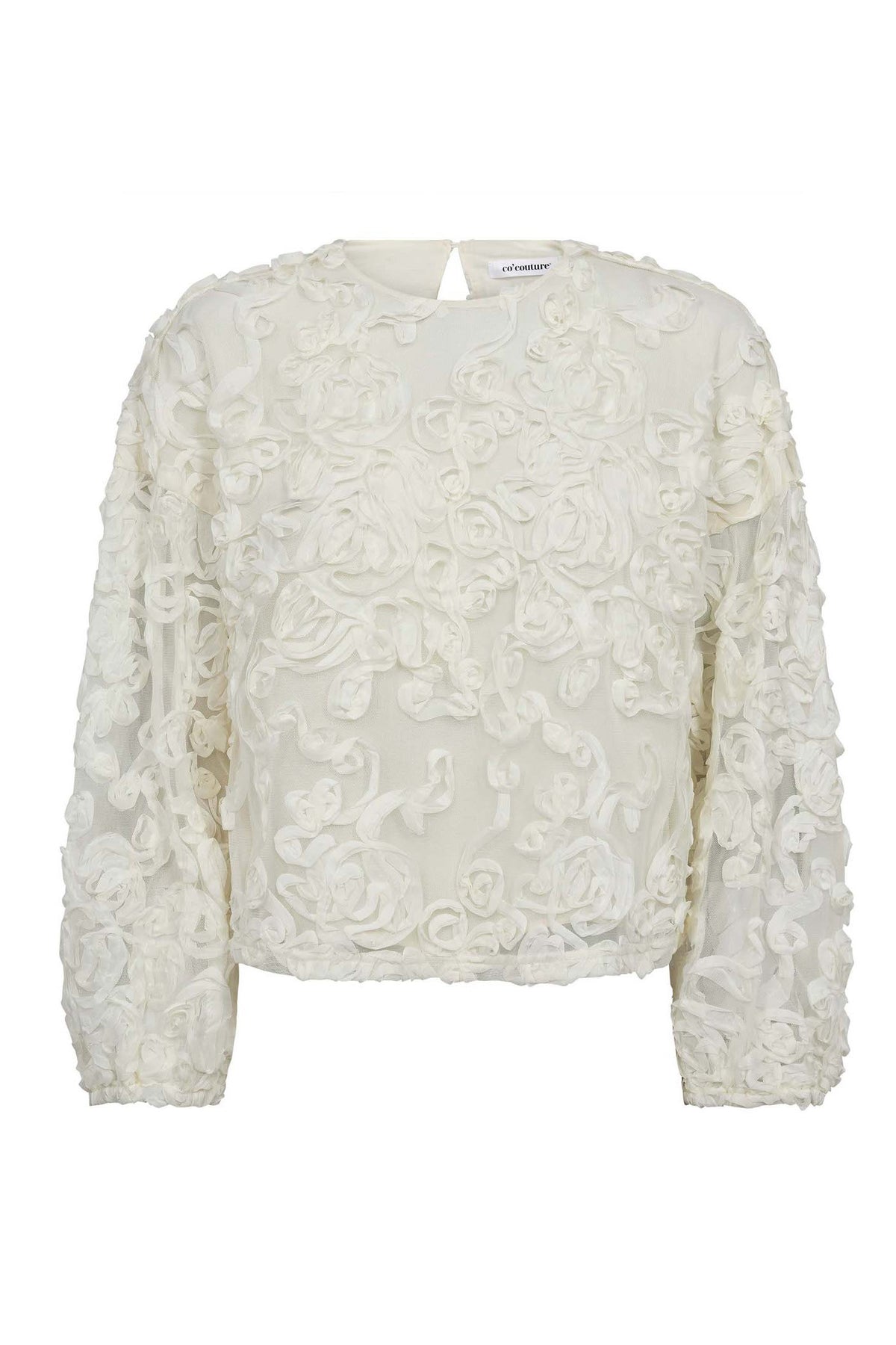TessyCC Flower Blouse 11-Off white - 45009