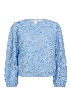 TessyCC Flower Blouse 23-Pale Blue - 45009