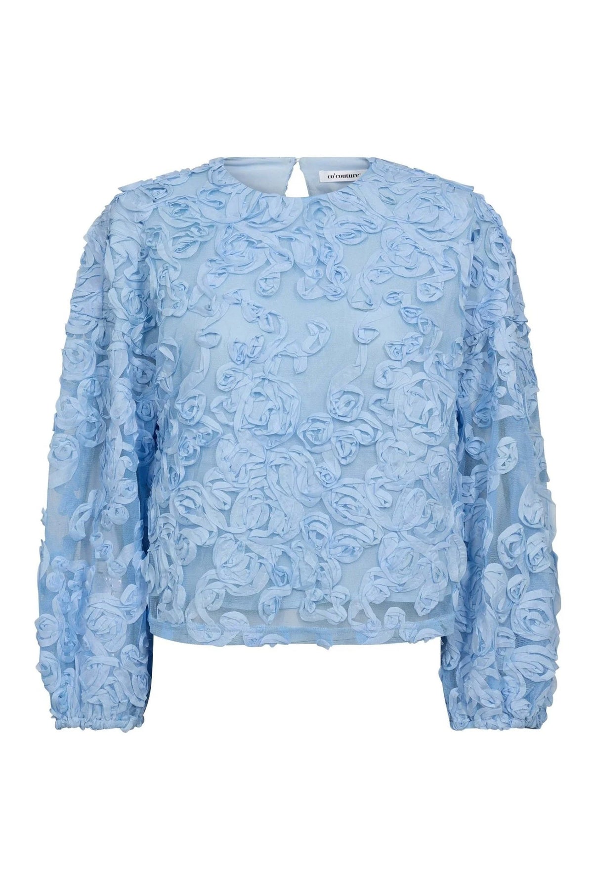 TessyCC Flower Blouse 23-Pale Blue - 45009