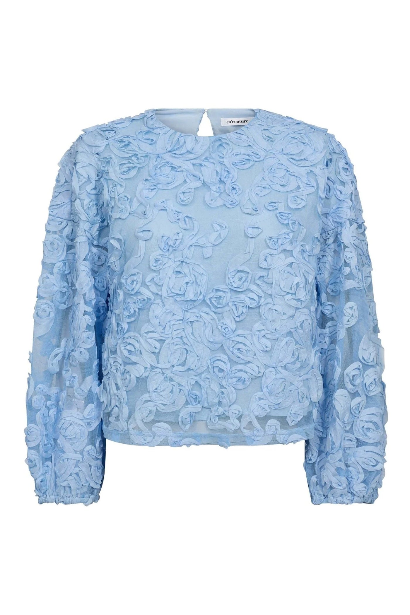TessyCC Flower Blouse 23-Pale Blue - 45009