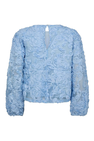 TessyCC Flower Blouse 23-Pale Blue - 45009 Thumbnail