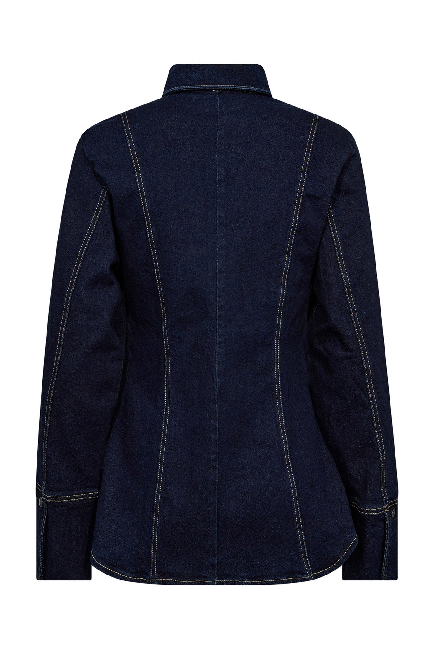 TheoCC Fitted Denim Shirt 555-Dark denim - 35558
