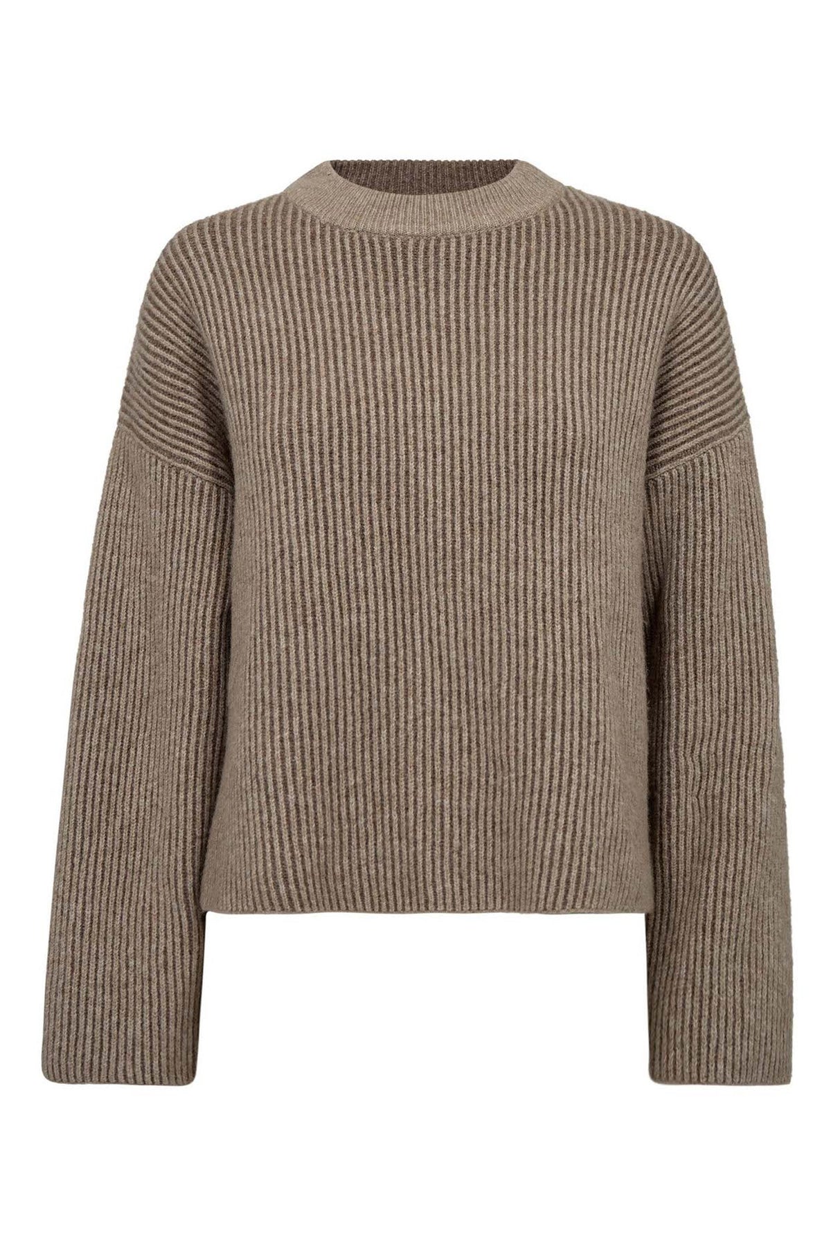 TheresaCC Turtleneck Rib Knit 18-Sand - 32230