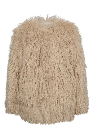 Tibet Fur Jacket Off-White - HL10275