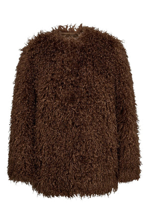 Tibet Fur Jacket WALNUT - HL10275