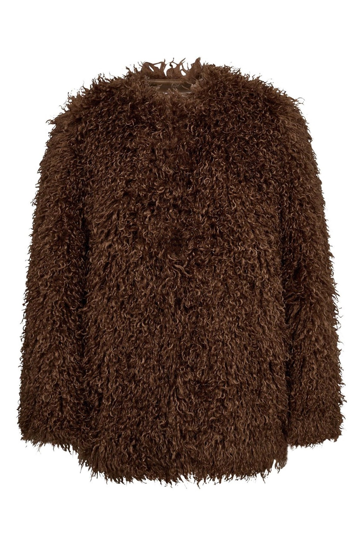 Tibet Fur Jacket WALNUT - HL10275