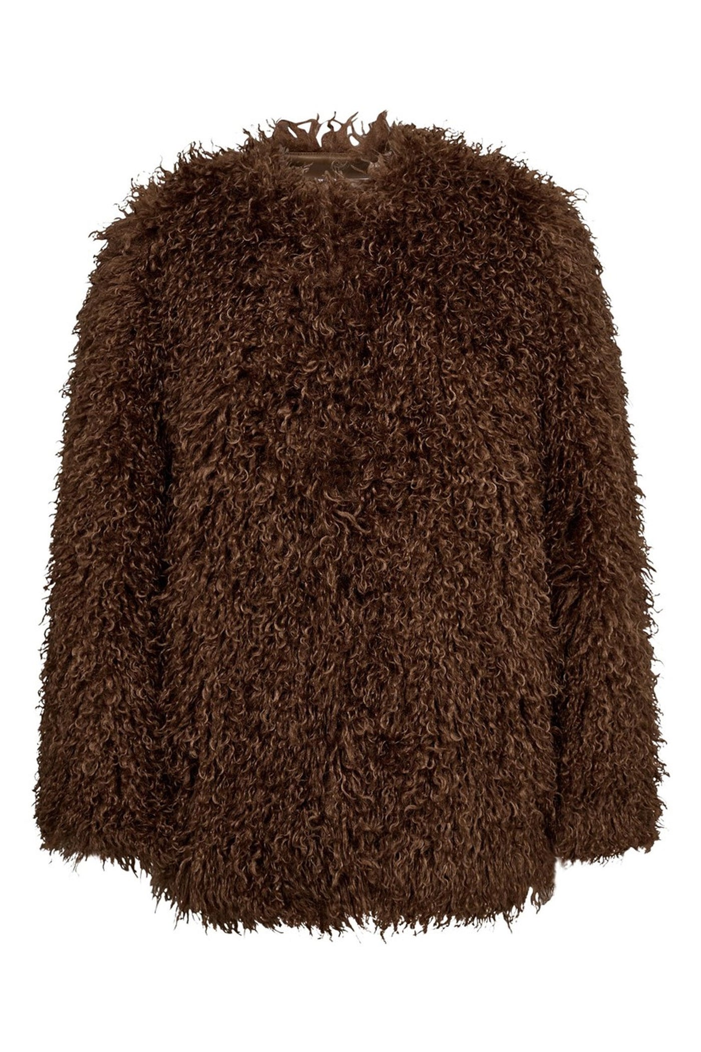 Tibet Fur Jacket WALNUT - HL10275