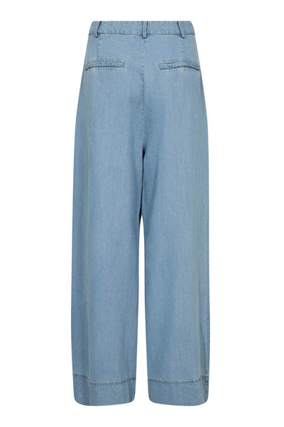 TillyCC Pleat LL Pant 114-Fade Denim - 41158 Thumbnail