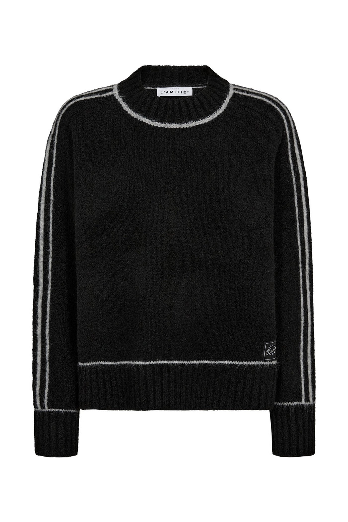 Toby Line O-Neck Grey Melange/ Black - HL10488