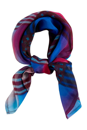 Transparent touch tørklæde TARTAN - 266-5130-6010