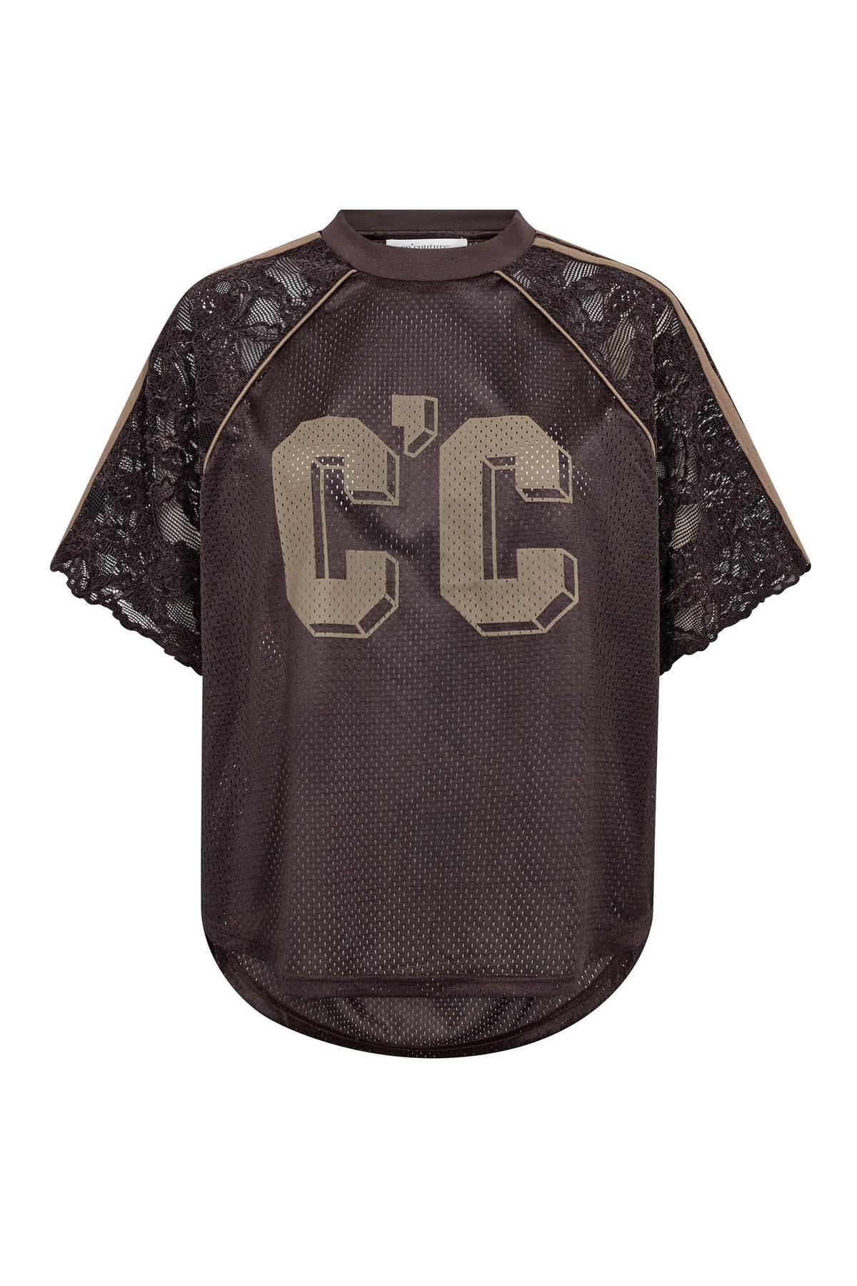 TreyCC Logo Lace Tee 20003-Dark Brown - 500205