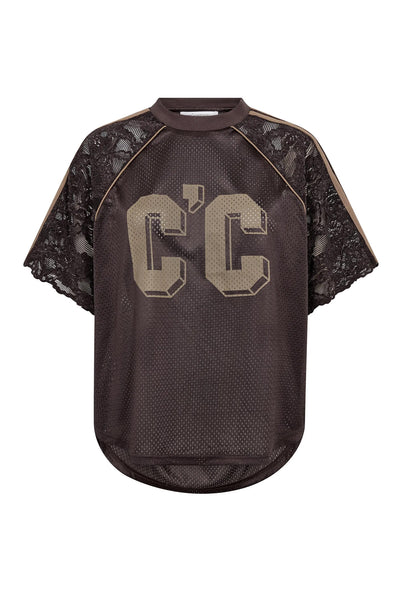 TreyCC Logo Lace Tee 20003-Dark Brown - 500205 Thumbnail