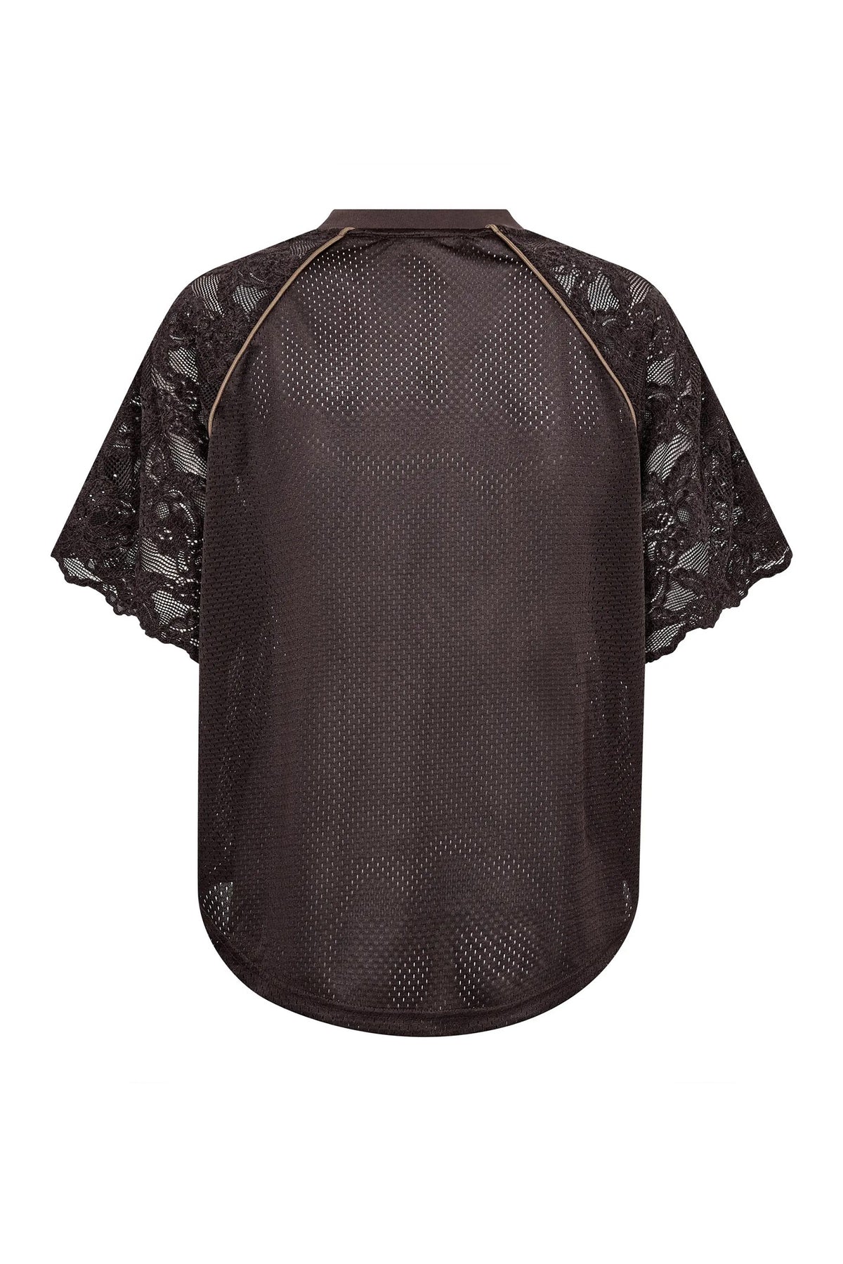 TreyCC Logo Lace Tee 20003-Dark Brown - 500205