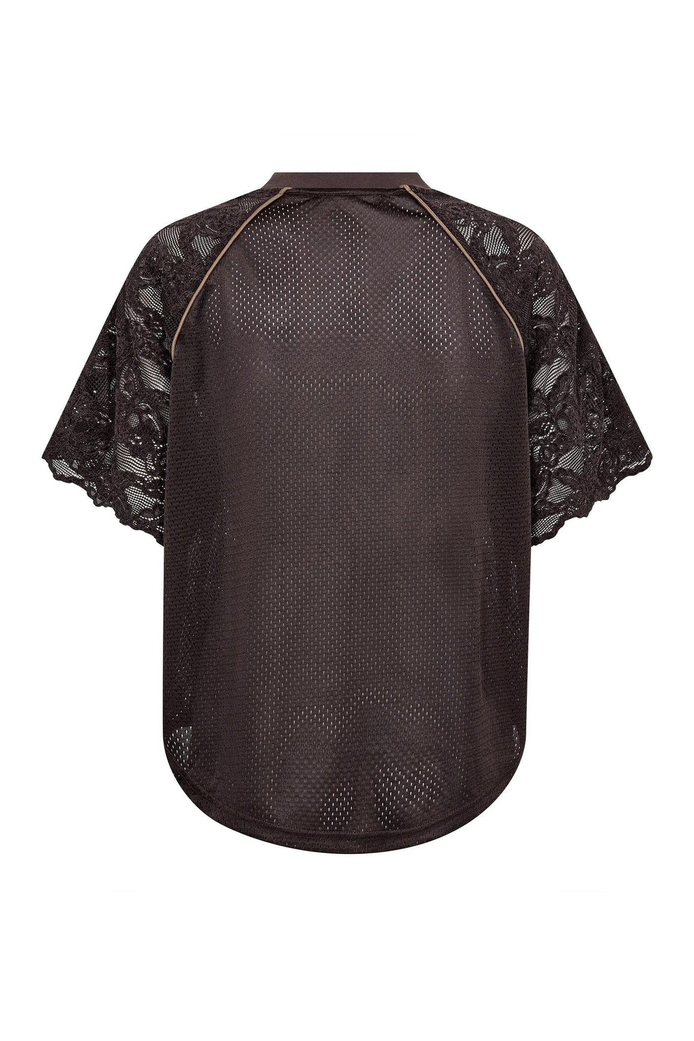 TreyCC Logo Lace Tee 20003-Dark Brown - 500205