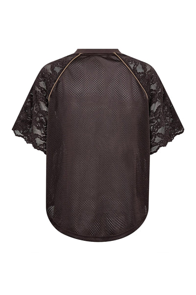 TreyCC Logo Lace Tee 20003-Dark Brown - 500205 Thumbnail