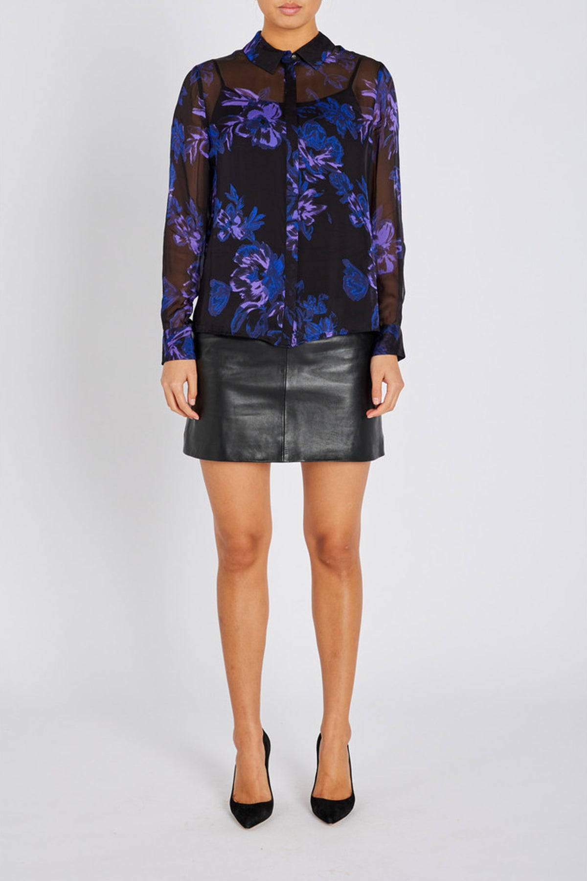 TrilobaBBCori Shirt Purple Flower - BBW4759