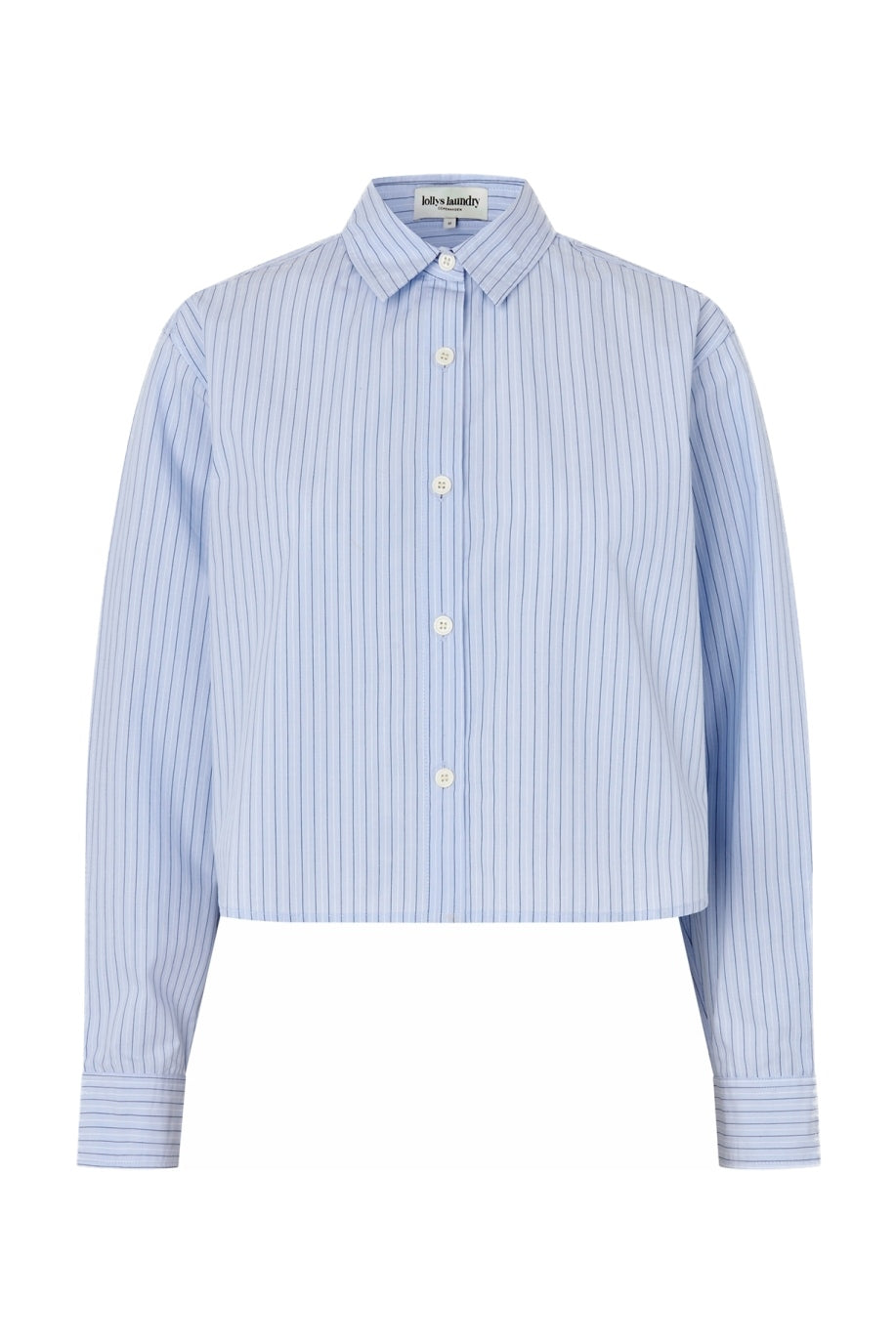 Marinall Cropped Shirt Ls Light Blue - 26416-1023