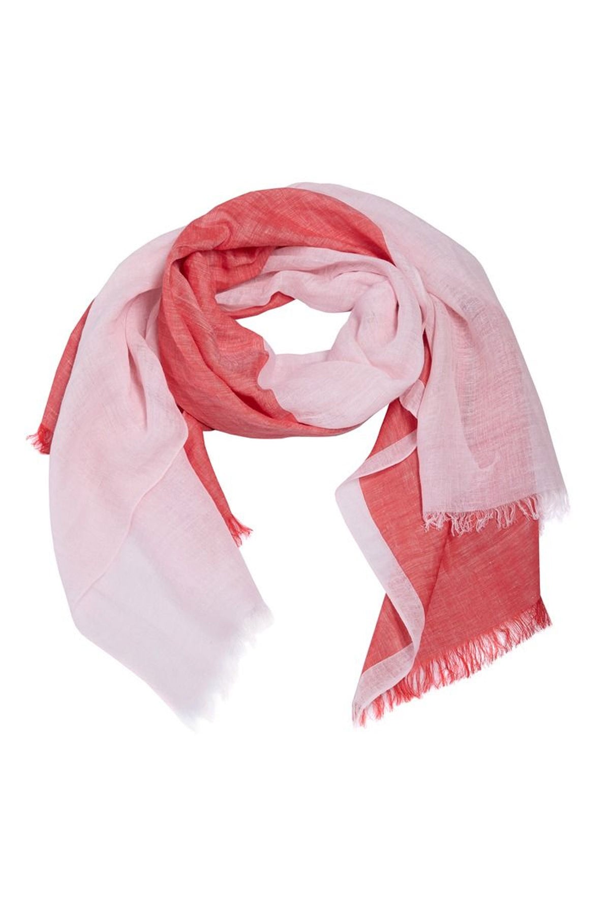 Two tone Tørklæde CHALK PINK/FIERY RED - 261-5123-5751
