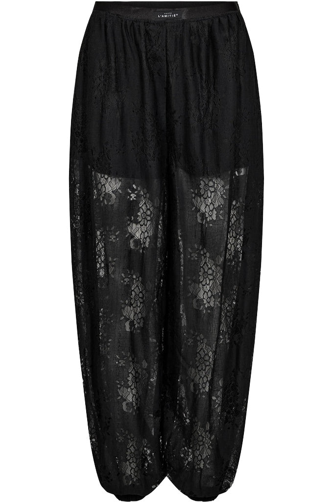 Bella Lace Harem Tall Pant Black - HL10653