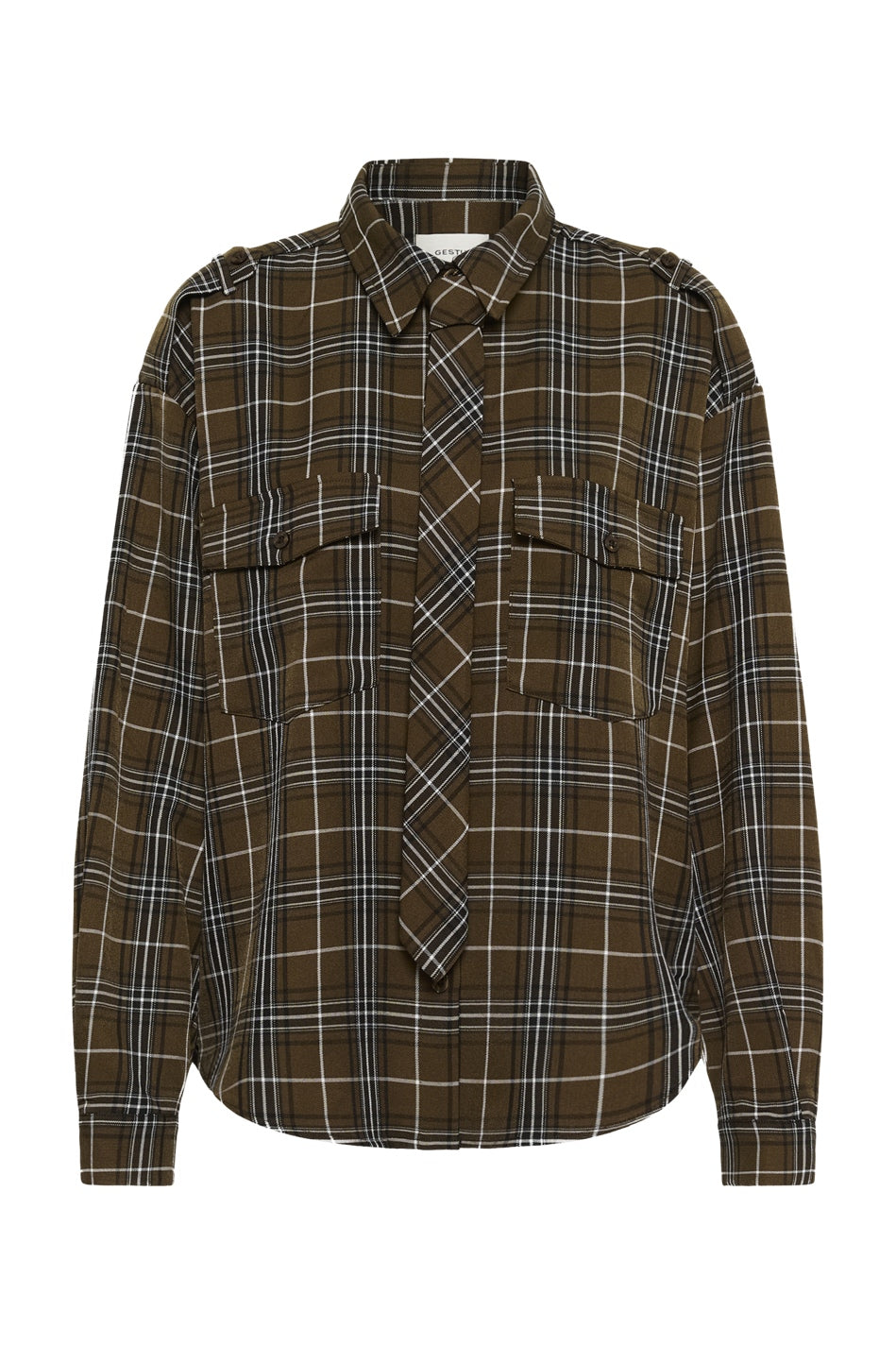 GZaleya shirt green olive check - 109881 - 10911461