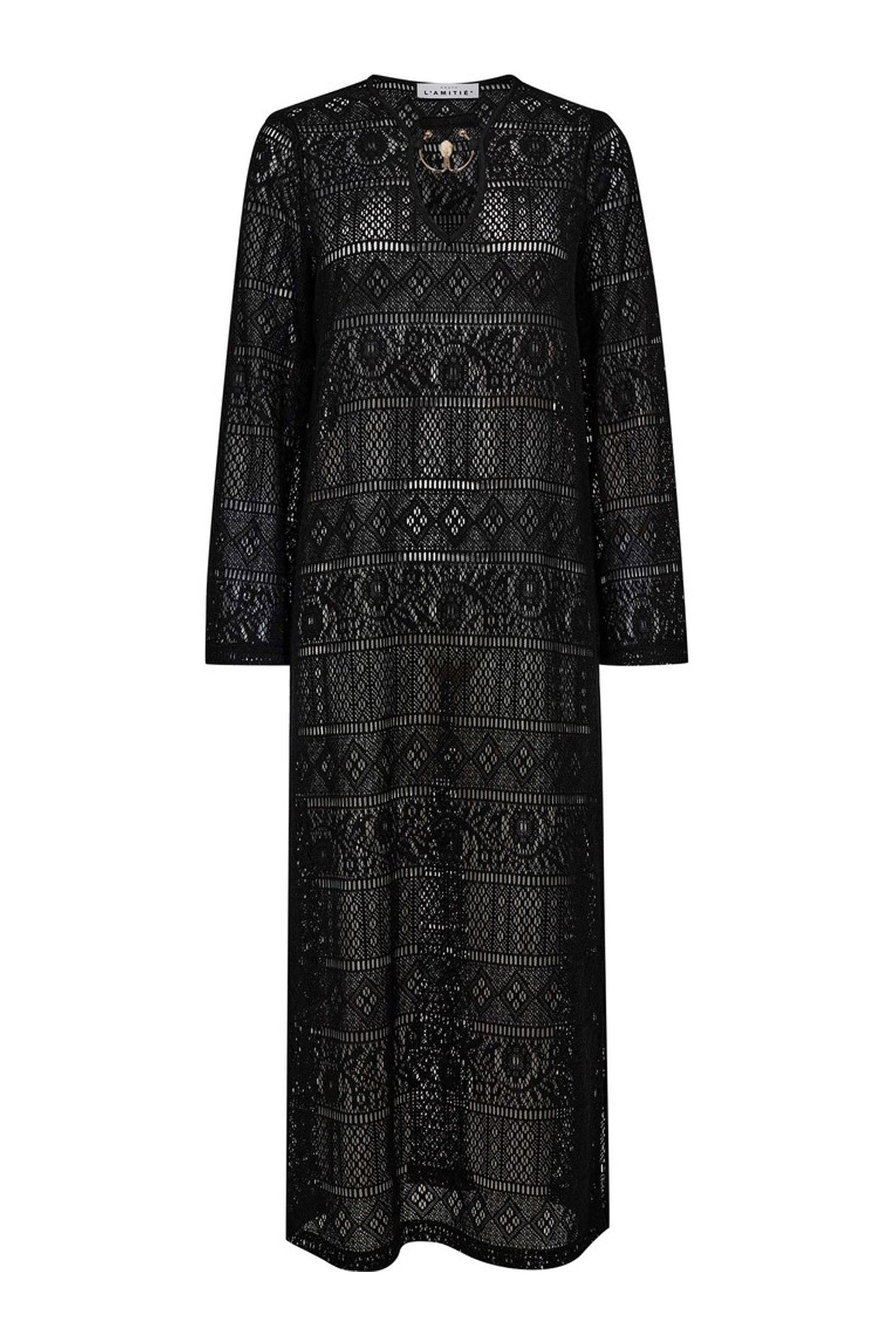 Utopia Lace LS Buckle HL10081 Dress Black