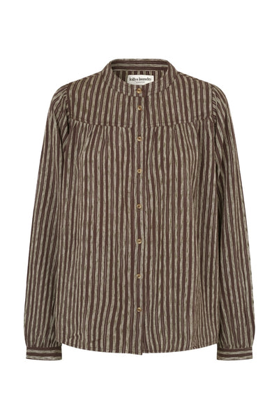 Nickyll Shirt Ls Dark Mokka - 26497-1070 Thumbnail