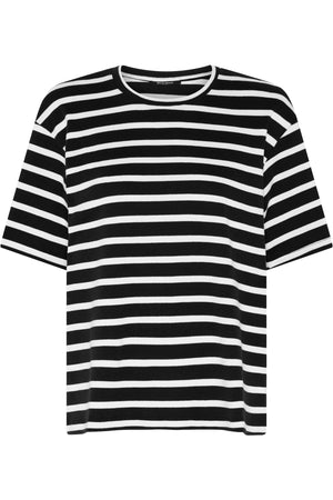 IguanuraBBBasic tee Black / Creme stripe - BBW5058