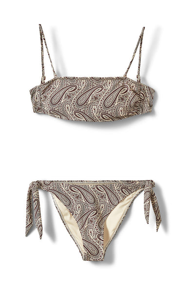 VAGASW PAISLEY PRINT BANDEAU B 4170 Bordeaux mix Paisley - S262396 Thumbnail