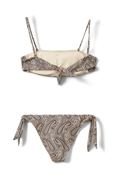 VAGASW PAISLEY PRINT BANDEAU B 4170 Bordeaux mix Paisley - S262396 Thumbnail