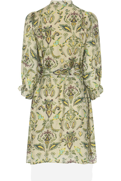 DuscleBBVivan dress Multi Green Print - BBW4991 Thumbnail