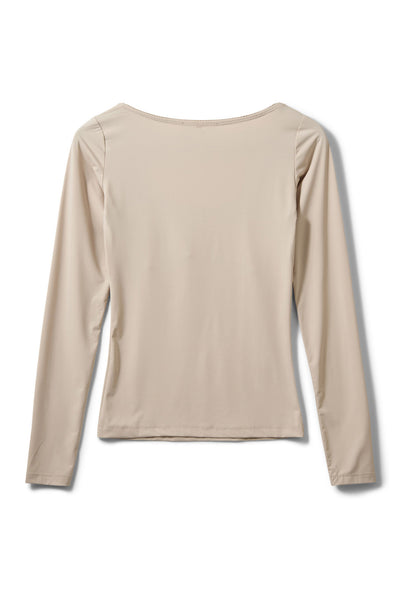 VICTORIASW LONG-SLEEVE T-SHIRT 7105 Light Sand - S261406 Thumbnail