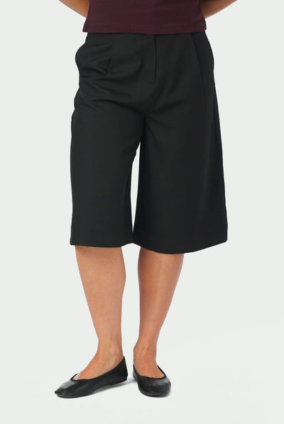 Rima Solid Shorts Black - 171228 Thumbnail