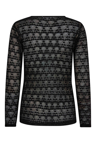 BarieCC O-Neck Blouse 65001-Black - 500264 Thumbnail
