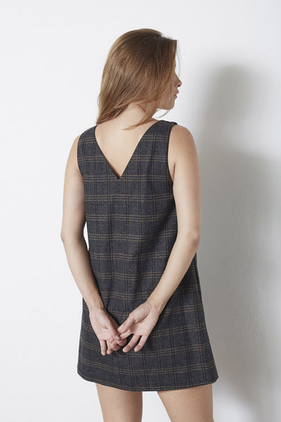 ValerieCC Spencer V-Dress 140-Dark Grey - 36523 Thumbnail