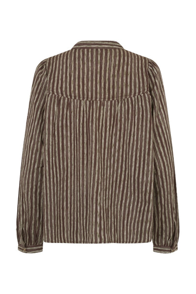 Nickyll Shirt Ls Dark Mokka - 26497-1070 Thumbnail